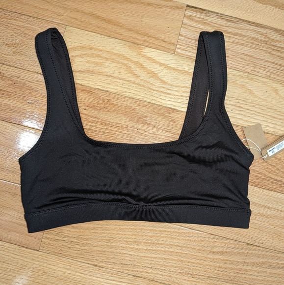 NWT SKIMS SWIM TANK BIKINI TOP IN ONYX SIZE SMALL - Picture 2 of 5